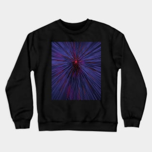 A colorful hyperdrive explosion - purple with red highlights version Crewneck Sweatshirt